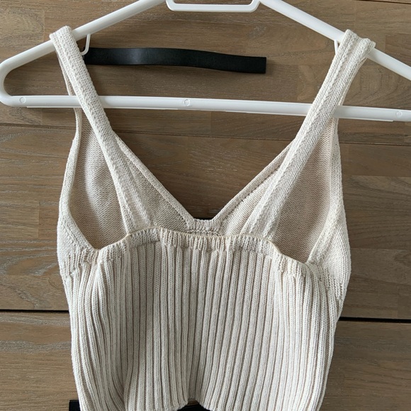 KOTN Cream Ribbed Camisole - Picture 5 of 6